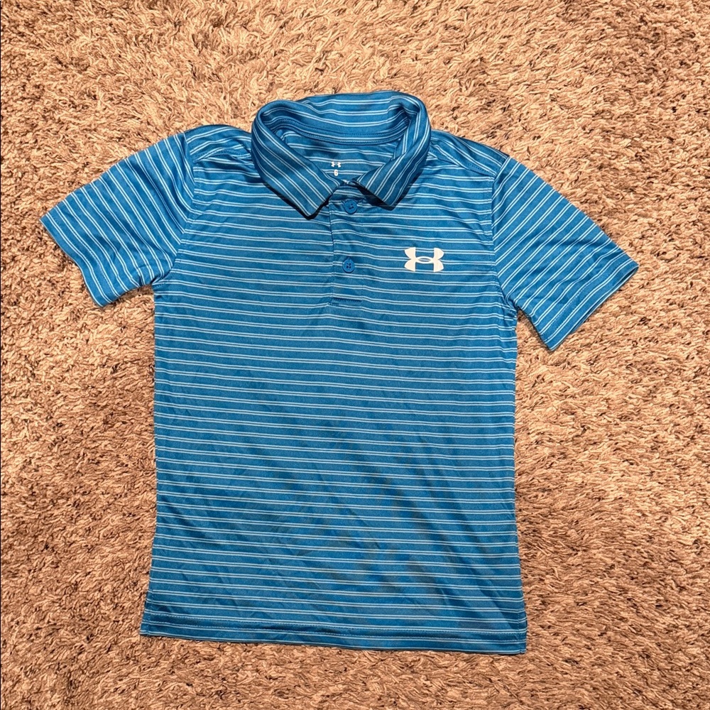 Under Armour Kids Polo in Blue Stripes